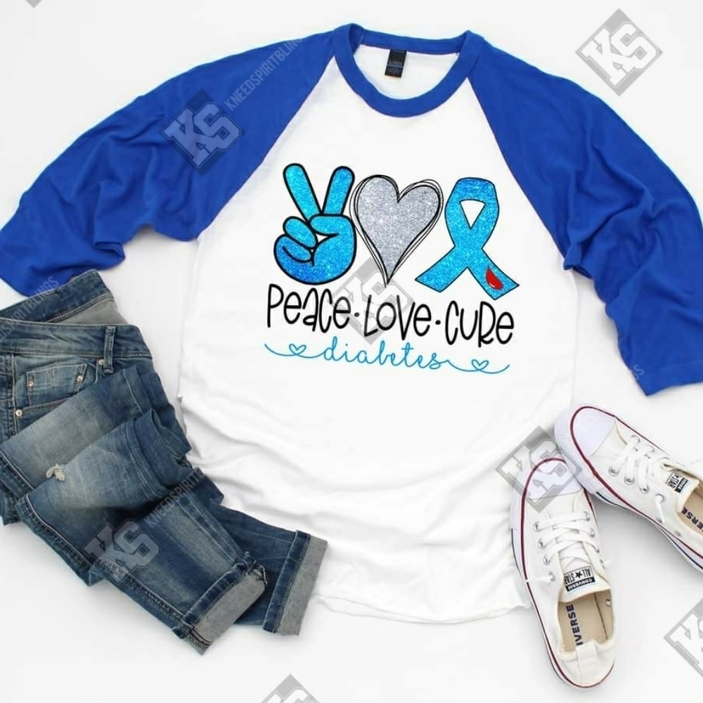 Peace Love‎ Cure Diabetes Tee